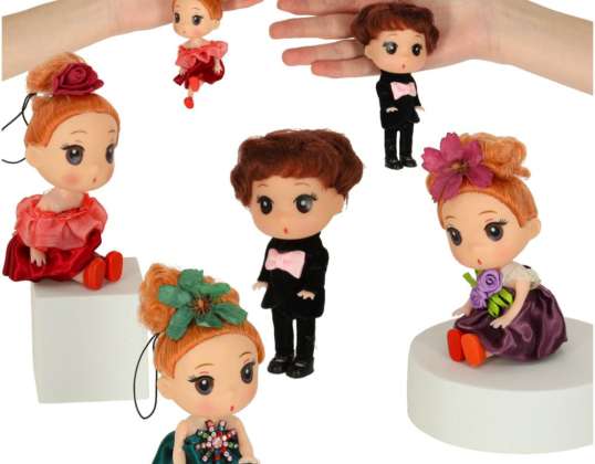 Puppenpuppen für Puppenhaus 3 Mädchen 1 Junge 4er-Set. 12cm