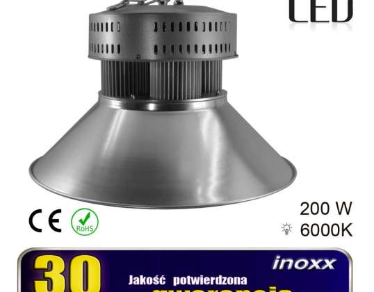Průmyslová LED lampa 200W high bay COB 6000K studená 18 000lm