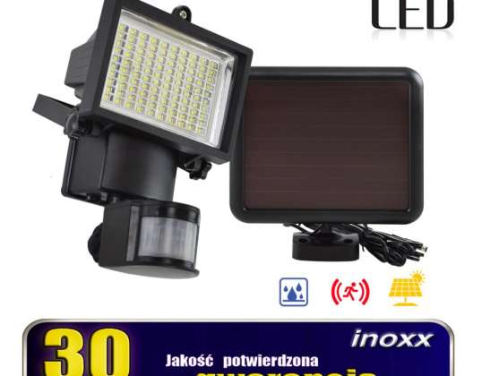 Proyector solar LED con 100 diodos SMD y sensor de movimiento y crepúsculo
