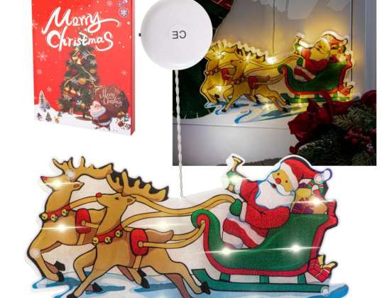 Lumières LED suspendues, décoration de noël, traîneau du père noël