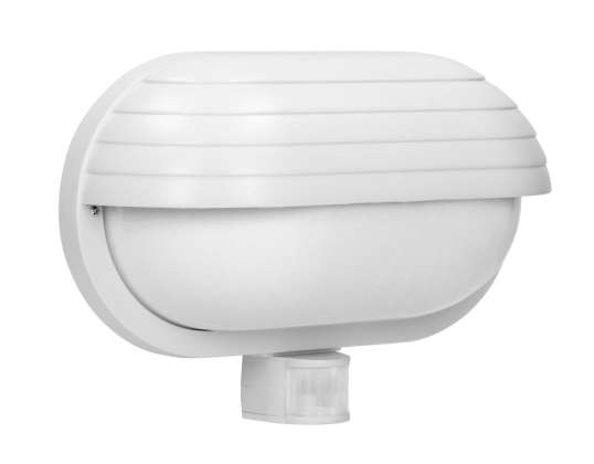 MUSAM. garden light with motion sensor 180 degrees. 1x60W. E27. IP44. with cover. plastic. white