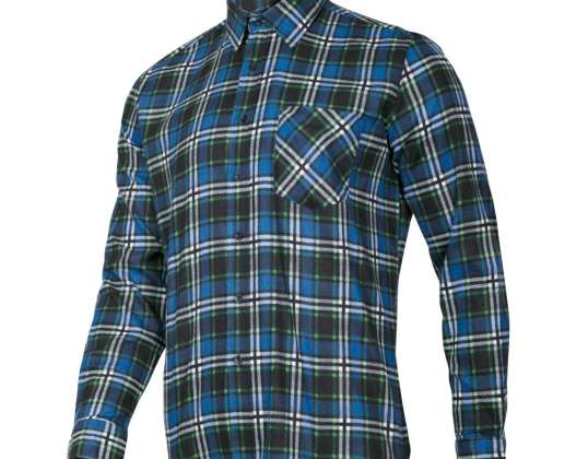 Blue checked flannel shirt. 120g/m2. &quot;s&quot;. Ce. lahti