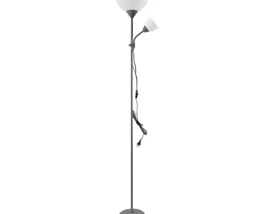 Gulvlampe URLAR. 175 cm. max 25W E27. max 25W E14. grå