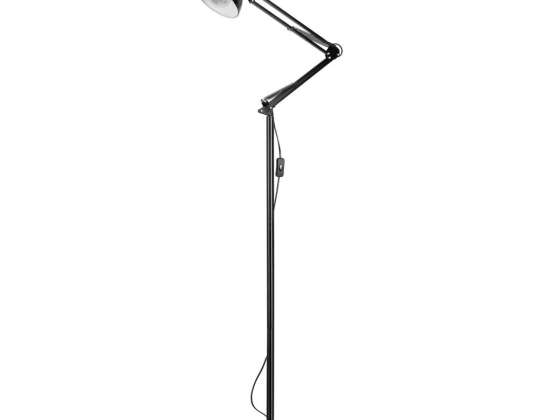 LUWES állólámpa. 185 cm. E27. max. 18W. fekete