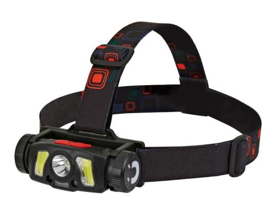 LED COB Stirnlampe/Fahrradlicht XPG mit Li-Ion Akku 1200mAh. Bewegungssensor