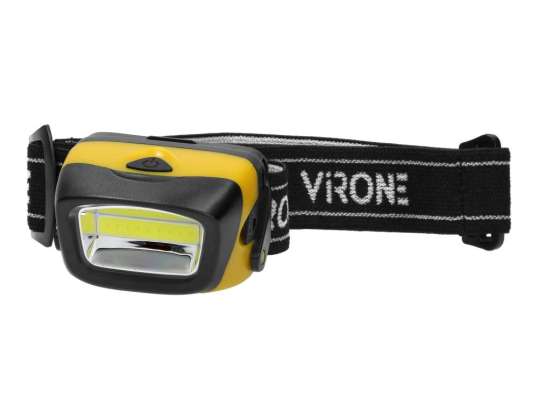 Lampe frontale LED COB 3W. 170lm. 3 x AAA. tête mobile
