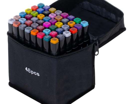 Doppelseitige Alkoholmarker in einem Ständer von case 48