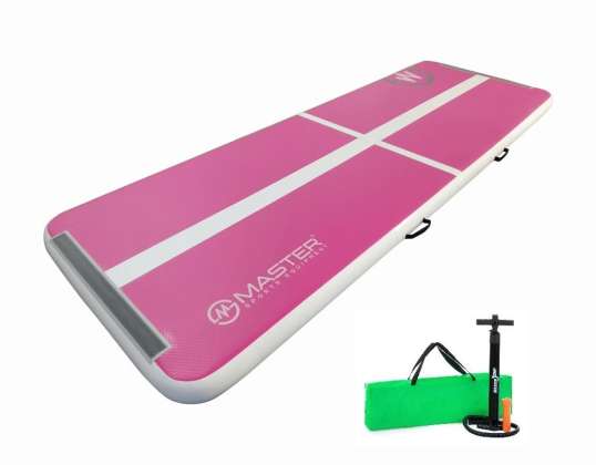 Airtrack MASTER 300 x 100 x 10 cm - rosa - hvit