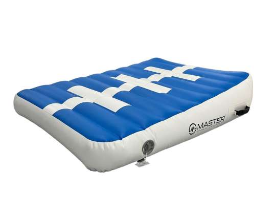 Šlaitinis kilimėlis MASTERJUMP 120 x 90 x 10-30 cm - mėlyna - balta