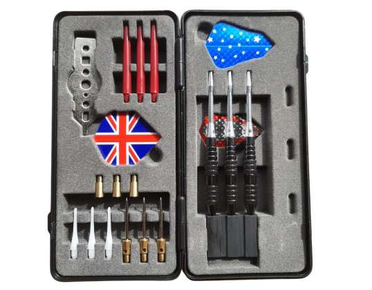 Darts MASTER Fekete és ezüst díszdobozban 3 db softip acél 16g készlet