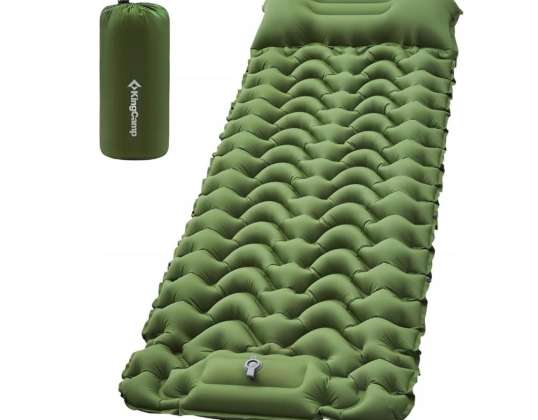 Self inflating sleeping mat KING CAMP Deluxe 10   green