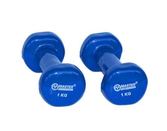Vinylbeschichtete Hanteln MASTER 2 x 1 kg