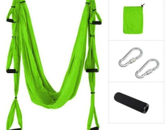 Σετ Για Aerial Yoga MASTER Αιώρα με αξεσουάρ - πράσινο