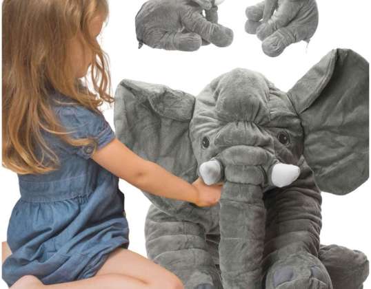 Plush elephant mascot gray large 60cm
