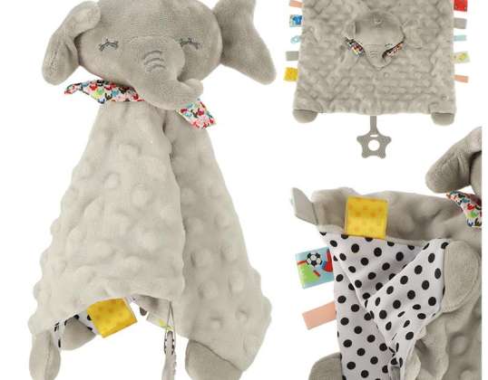 Mascotte sensoriale elefante frusciante tag