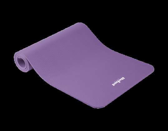 Tapis d'exercice pour yoga pilates fitness 183x61cm épaisseur 1cm matériau NBR violet REBEL ACTIVE
