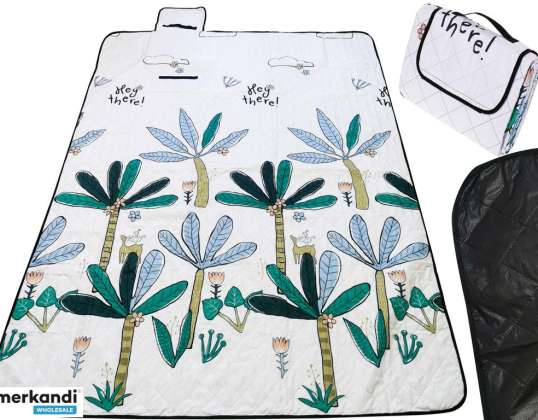 Couverture de pique-tapis de plage imperméable avec isolation pliable pour le camping des palmiers 150 x 200 cm