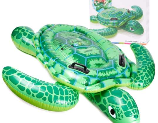 Aufblasbare Matratze für Schwimmponton für Kinder mit Griffen Schildkröte 150cm 3 INTEX