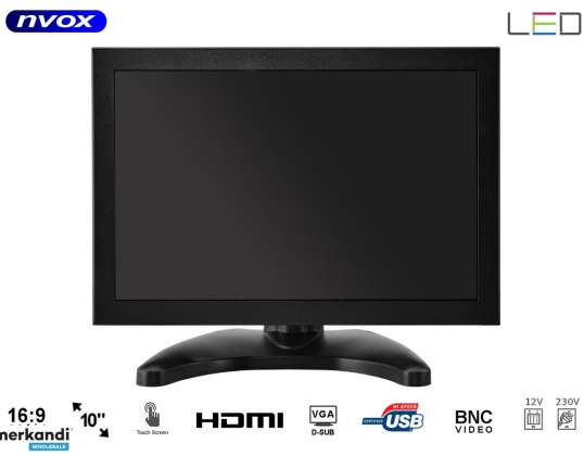 10 inch IPS touchscreen monitor open frame LED VGA HDMI USB AV 12V 230V