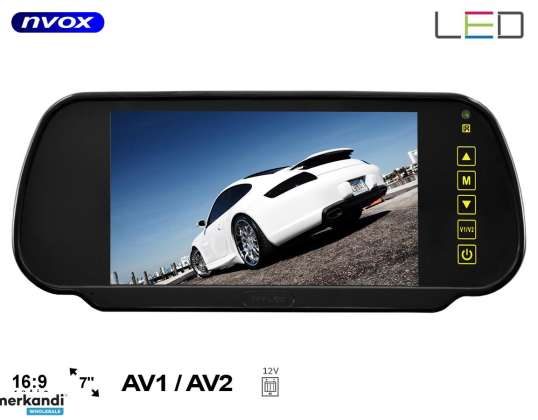 LCD Monitor 7 inches with rearview mirror 12V 24V... NVOX NW701M