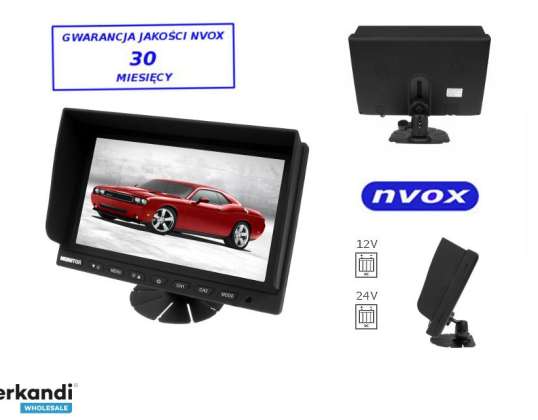Bilmonitor eller frittstående LCD 9 tommer med støtte for 2 kameraer 4PIN 12V 24V... NVOX H