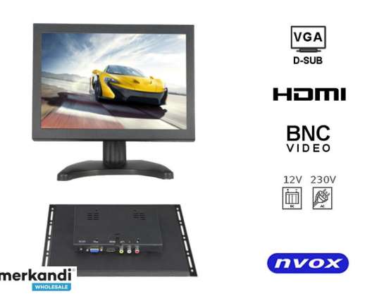 Monitor marco abierto LED 8 pulgadas VGA HDMI AV BNC 12V 230V