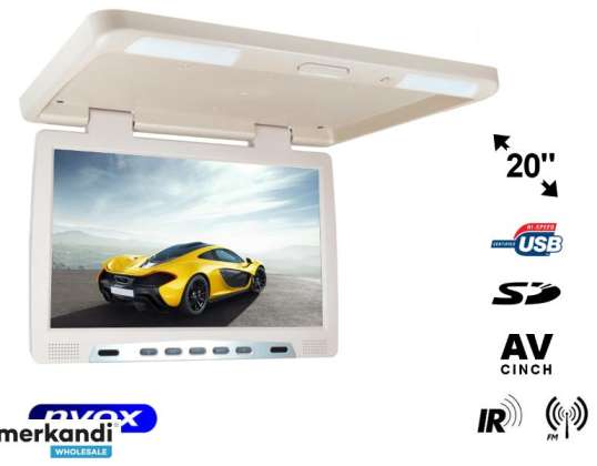 Moniteur LCD suspendu au plafond 20 pouces LED IR FM USB SD... NVOX RF2090U BE