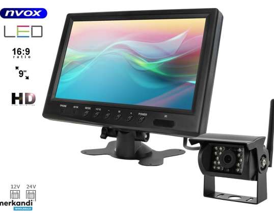 Automonitor LCD 9 Zoll 12/24V und Nachtsichtkamera