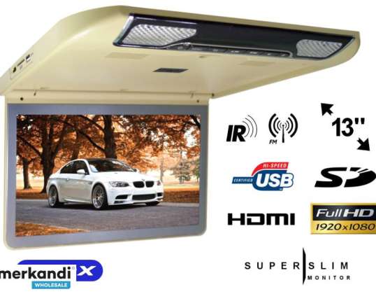 Aufhängbarer Auto-Monitor LCD 13 Zoll HDMI USB SD