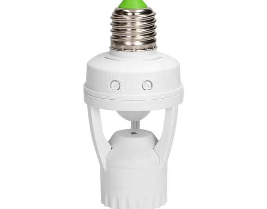 Сокет с датчиком движения. 360ст. IP20. резьба E27. 1x60W