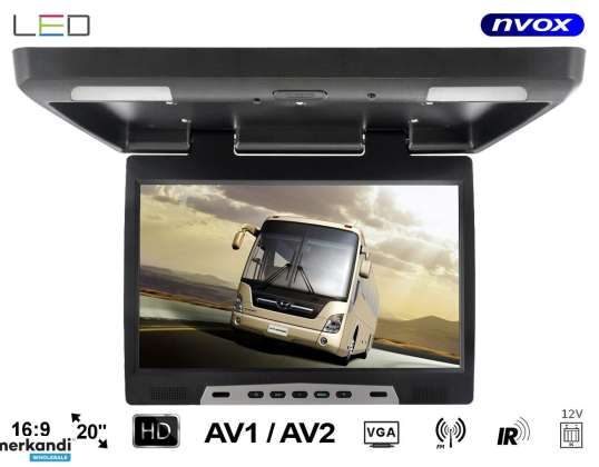 Nvox rf2090 bl moniteur suspendu au plafond LCD 20 pouces LED VGA FM IR