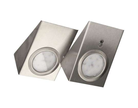 Σύνολο φωτιστικών LED 2.5W. 180lm. 4000K. με επαφή χωρίς επαφή. INOX