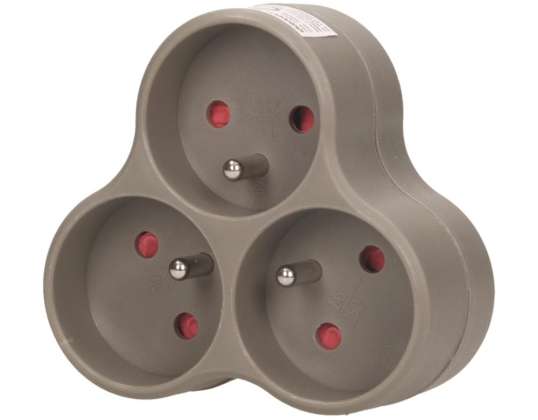Verteiler 3x2P Z. grau