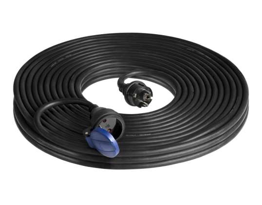 Rallonge d’atelier IP44 étanche aux éclaboussures 1x2P avec câble en caoutchouc étanche à l’huile de 30m H07RN F 3x1 5mm ?  230VAC/16A