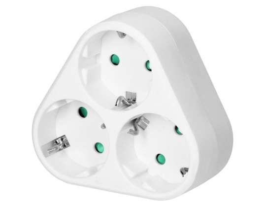 Тройной разветвитель 3x2P Z Schuko . белый