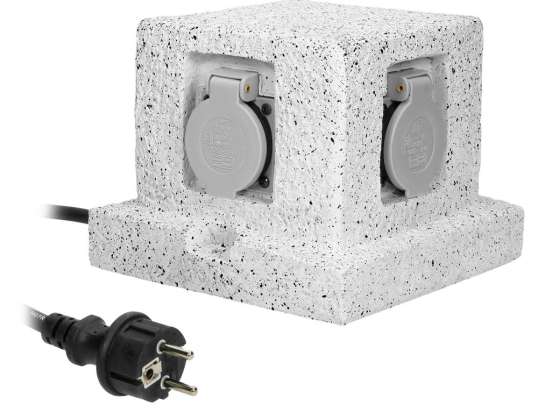 Garden Socket POST 4x2P Z schuko rubber cable H07RN F 3x1 5mm? 3m