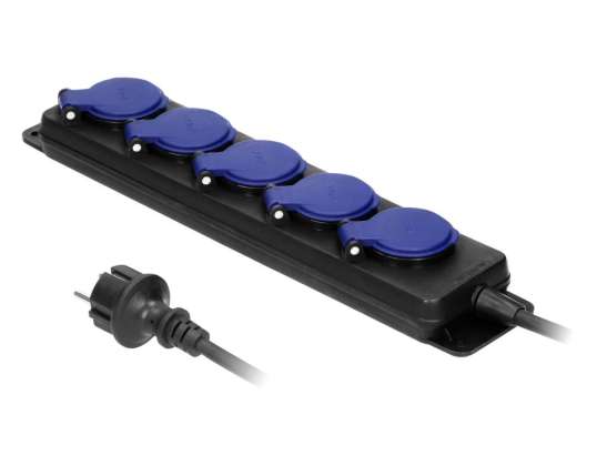 Atölye uzatma kablosu suya dayanıklı IP44 5 prizi 2P Z IP44 kauçuk kablo H05RR F 3x1 5mm? uzunluk 3m
