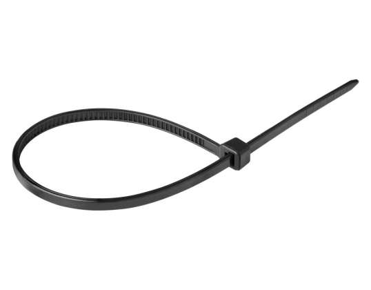 Kaablihaak. must värv. UV-kindel. laius 3.6mm. pikkus 200mm. 100 tükki.