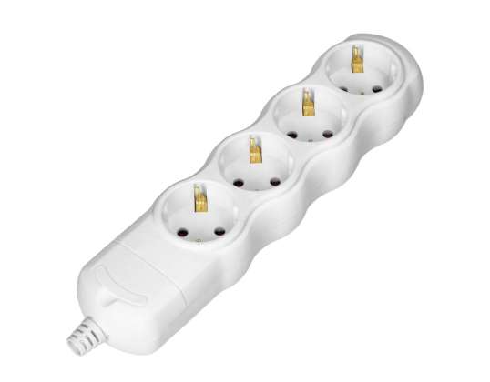 Power Strip 4x2P with Schuko. white