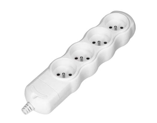 Mehrfachstecker 4x2P Z. weiß