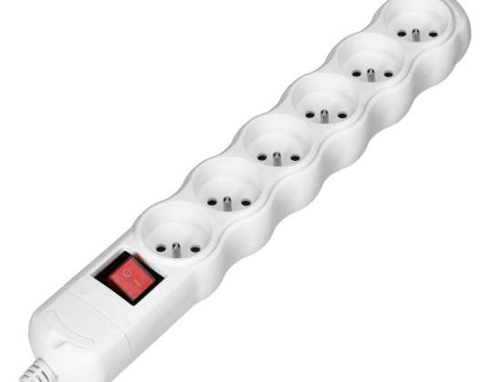 Splitter with switch 6x2P Z. white