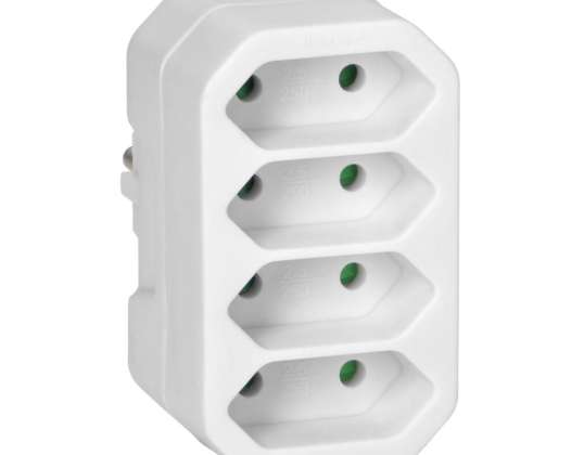 4x2P Euro Power Distributor, white