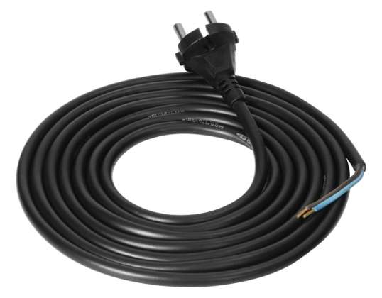 Aansluitkabel. stekker rubber. 2x1.5mm2. 3m
