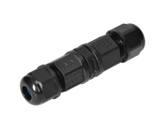 Прямой кабельный разъем с быстроразъемным разъемом IP68 MINI 2x1,5 мм2. 400 В/16 А.