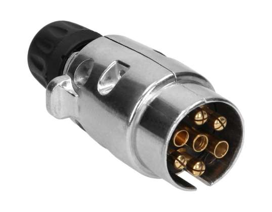 Conector de reboque em alumínio 7 pinos. 12/24V