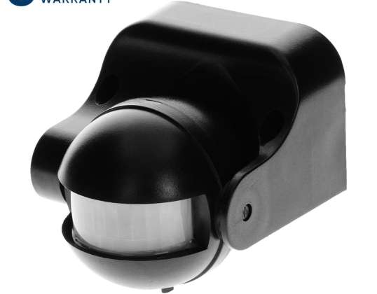Motion sensor 180°.. vertical adjustment. IP44. 1200W. black