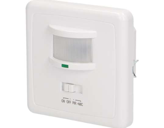 Motion and Sound Sensor 160 deg. IP20. for box. 500W. min. load 40W