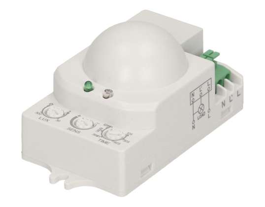 Mikrovlnný pohybový senzor. 360st. IP20. 1200W
