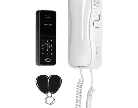 ERIN. kit de vidéophone unifamilial. 2 fils. clavier. RFID. blanc