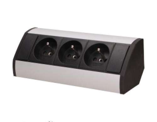 3x2P Z. zwart-zilveren standaard